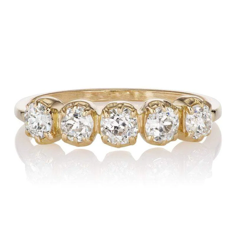 Ladies vintage wedding rings-Andria Band 0.86