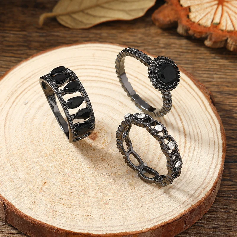 Black Antique Silver