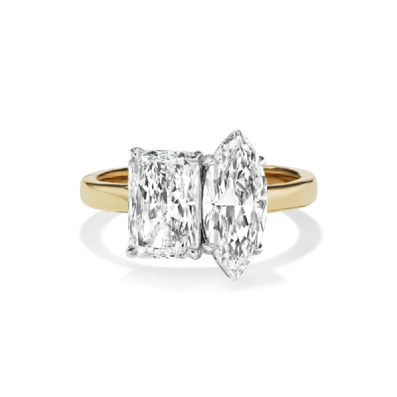 Ladies luxury diamond rings-ASTER Toi et Moi Ring