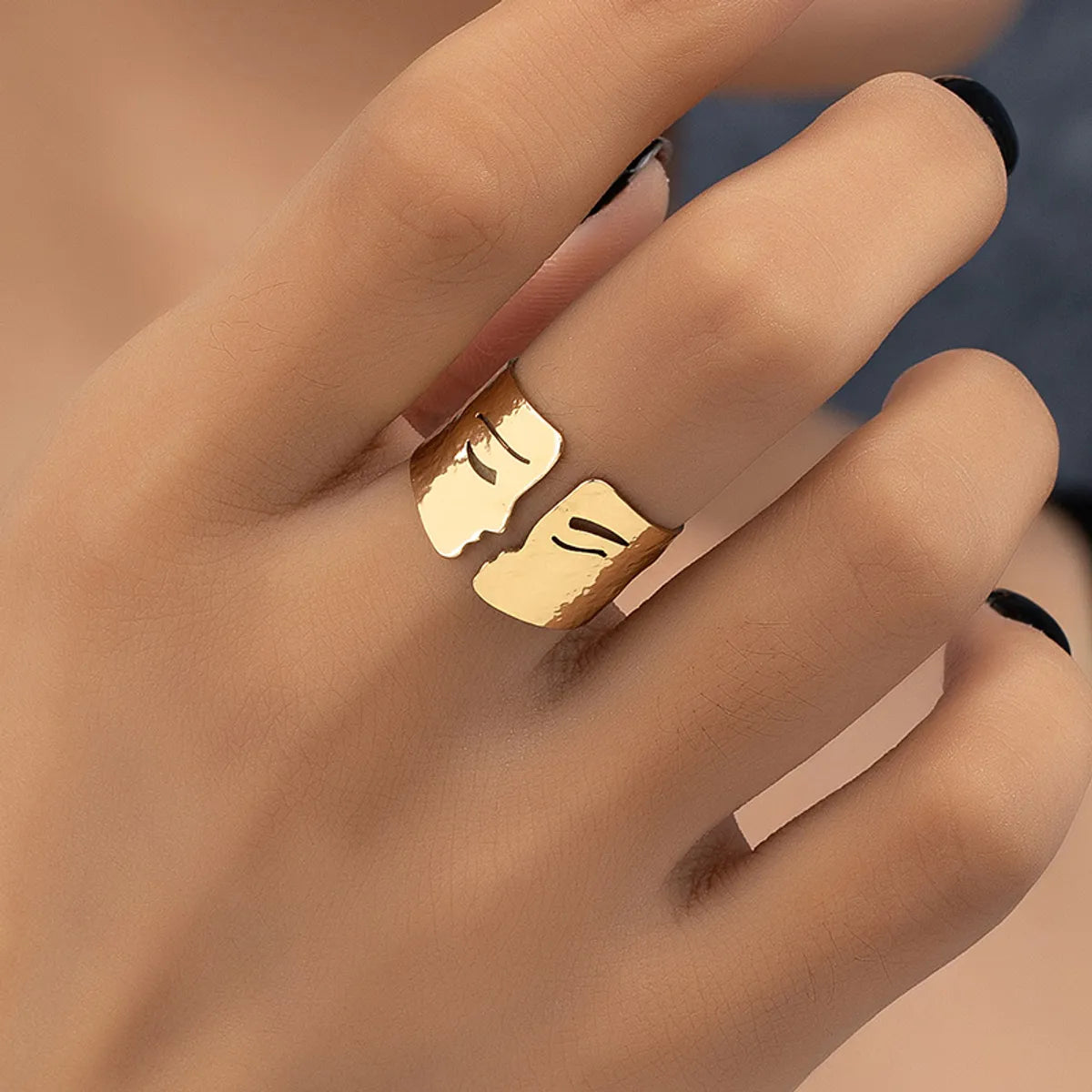 Ladies vintage wedding rings-Retro Geometric Alloy Plating Women'S Open Rings