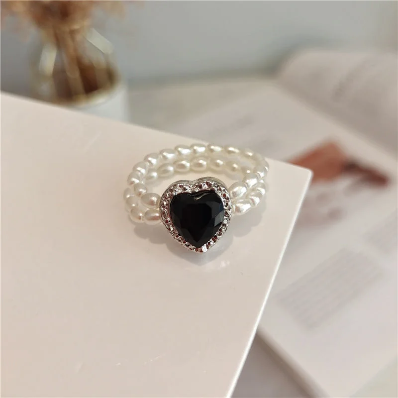 Platinum Black Ring